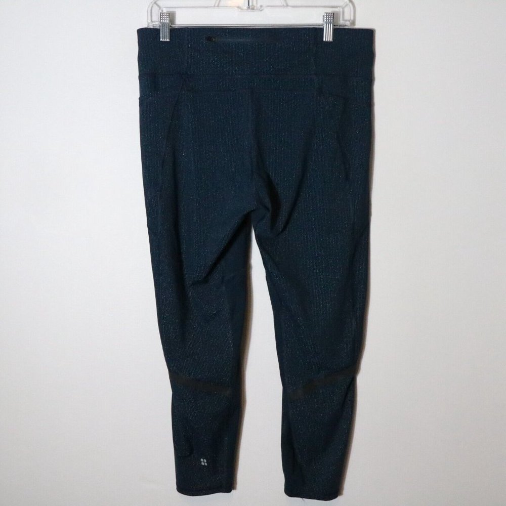 Sweaty Betty Womens Zero Gravity Legging Size XXL Glitter Blue Cropped High rise - Picture 7 of 8